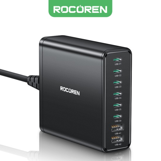 Rocoren 200W Desktop Fast Charger Station（6C+2A）