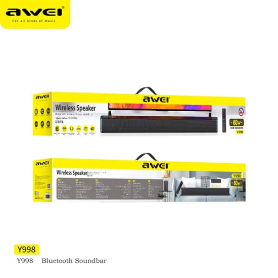 Awei Y998 Dual 80W Bluetooth Soundbar Speaker